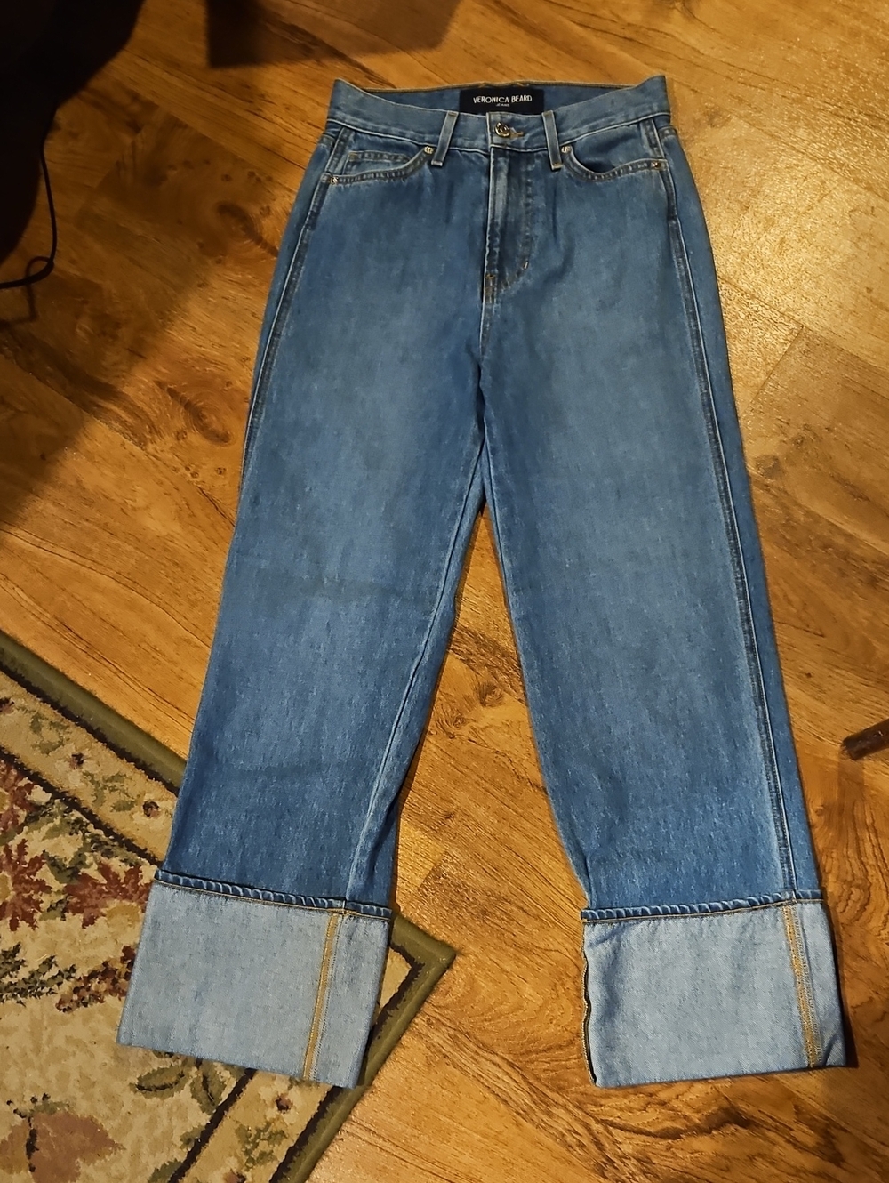 Veronica Beard "Dylan" Wide Cuff Jeans Size 26